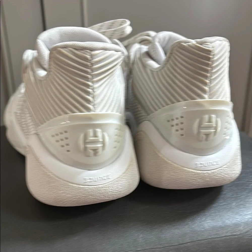 Adidas James Harden Stepback Basketball Shoes Mens Size 8 Cloud White Grey